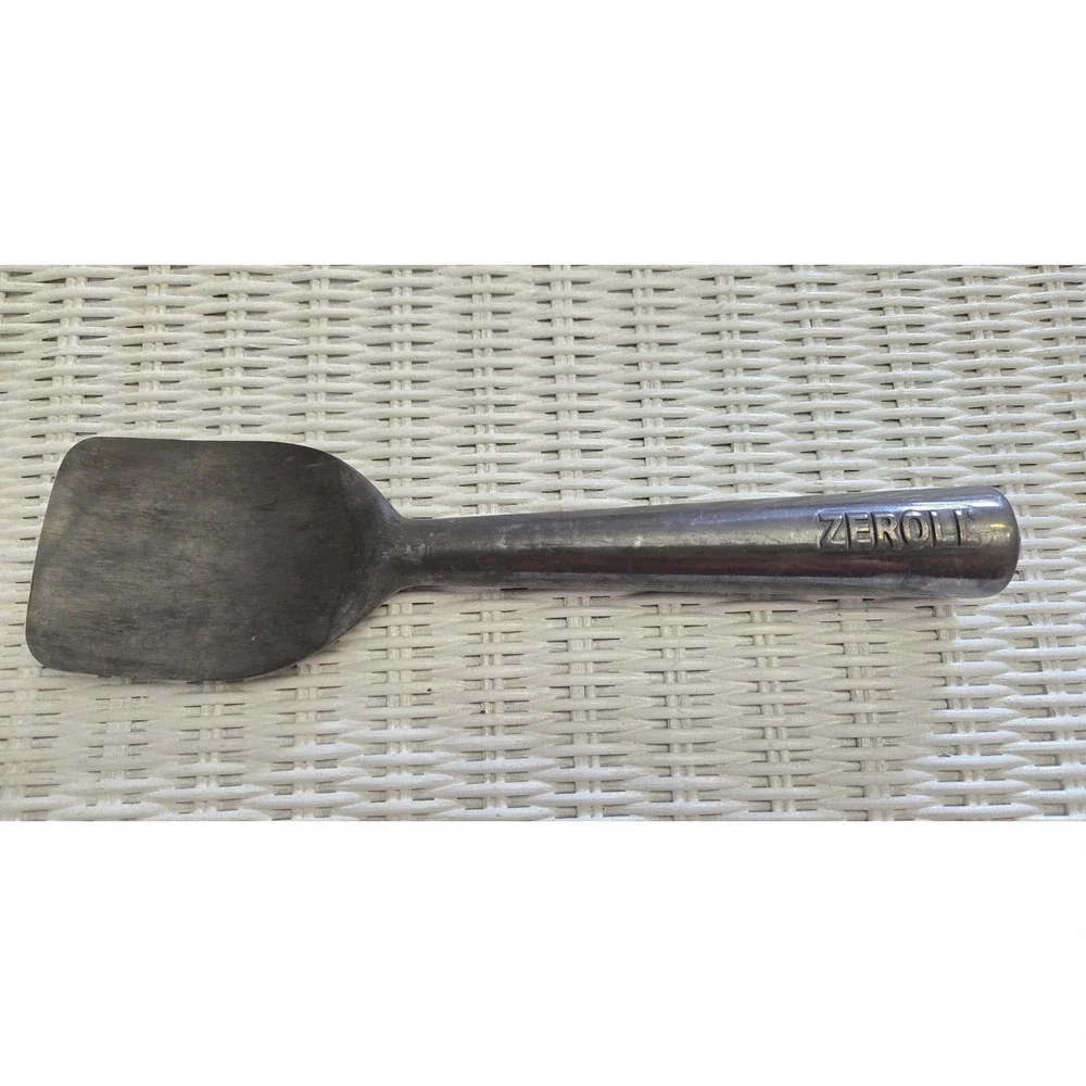 Xl Vintage Zeroll Ice Cream Scoop Paddle Spade Spoon Aluminum Blue End 10
